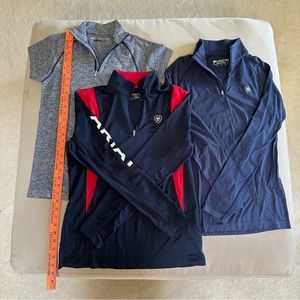 Bundle of 3 NWOT Women ARIAT TEK Heat Series Shirts - Size M - 1/4 Zip